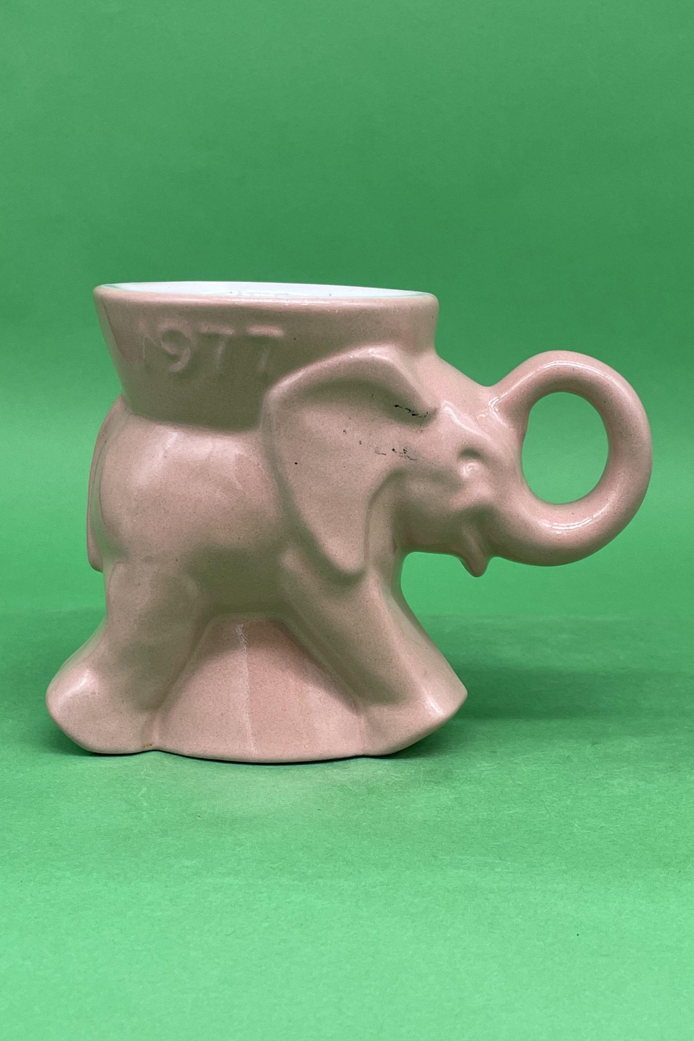 Elephant character jug Frankoma Pottery 1977